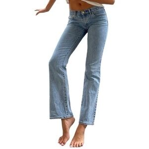 ABrand Denim Women’s Size 31 Ariane Blue Wash 99 Low Rise Boot Cut Jeans